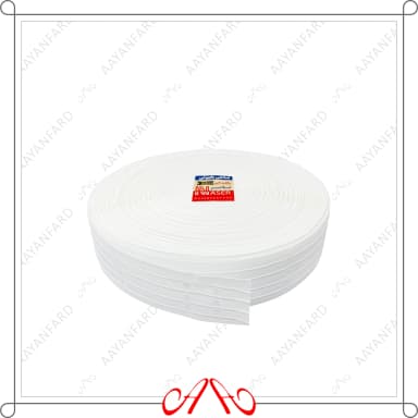 نوار پرده چهار نخ نساجی پاپیونی 120 متر ناصر